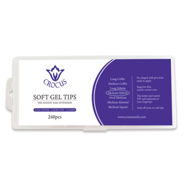 Soft Gel Tips - Medium Stiletto